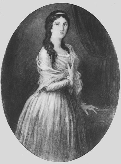 Lucile de Chateaubriand im Alter von 25 Jahren (Litho) von French School