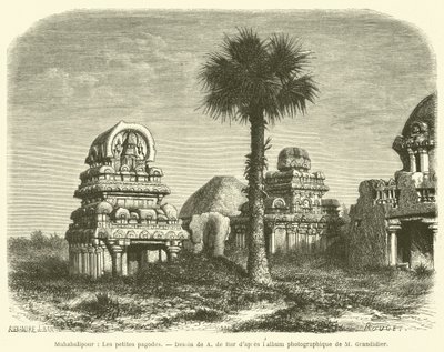 Mahabalipuram, die kleinen Pagoden von French School