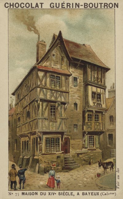 Haus aus dem 14. Jahrhundert in Bayeux, Calvados von French School