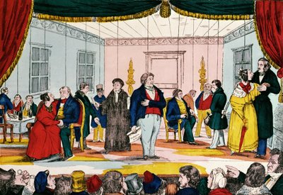 Marionetten, Karikatur des Bürgertums, 1839 von French School
