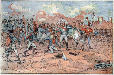 Napoleon I., verwundet vor Regensburg von French School