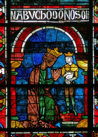 Nebukadnezar betet ein Idol an von French School