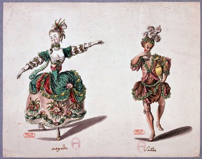 Opernkostüme: Najade und Satyr von French School