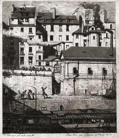 Polizei in Paris (Stich, ca. 1860) von French School