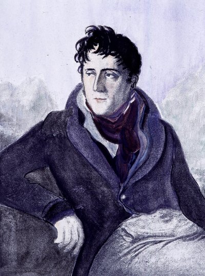 Porträt von Chateaubriand. Gravur aus dem 19. Jahrhundert von French School