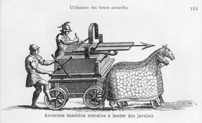 Römische Kriegsmaschine zum Speerwerfen von French School