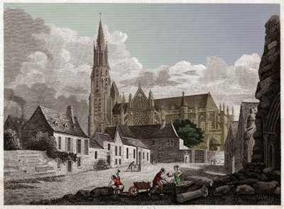 Kathedrale von Senlis (Stich, ca. 1840) von French School