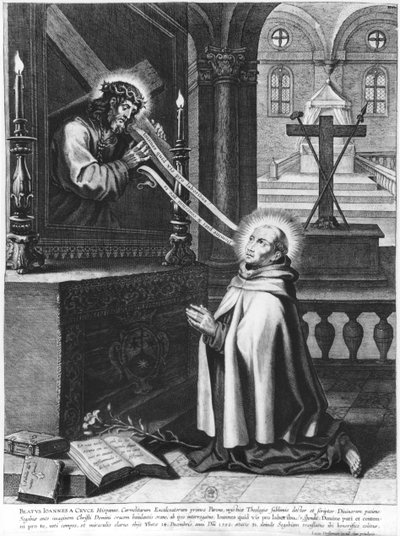 St. Johannes vom Kreuz (1524-91) von French School