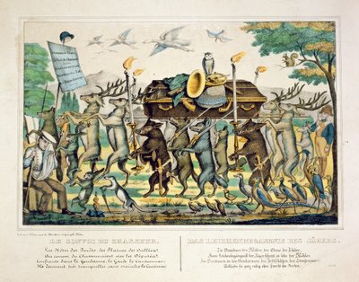 Die Jägerprozession, um 1850 von French School