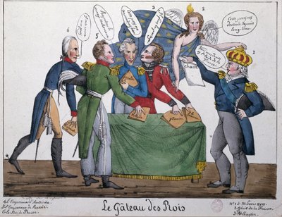 Der Königskuchen, 1815 von French School