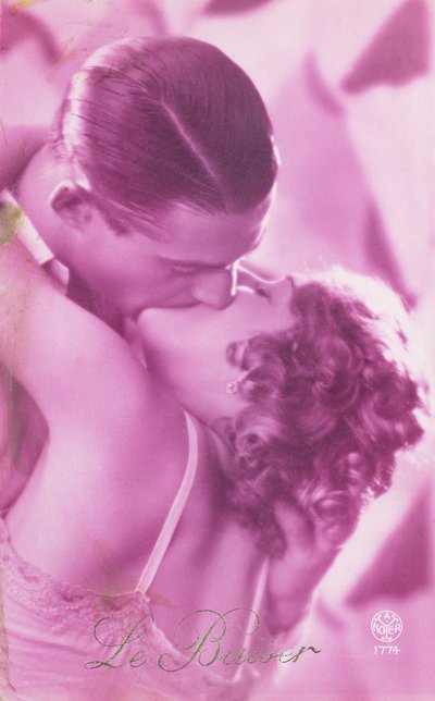 Der rosa Kuss, ca. 1930 von French School