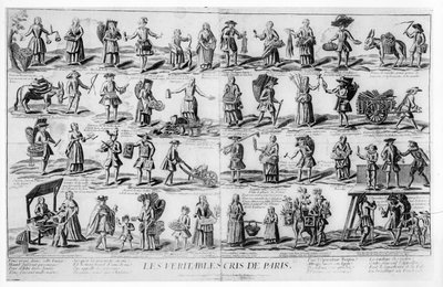 Die Straßenrufe von Paris von French School