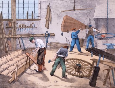 Der Radmacher, ca. 1860 von French School