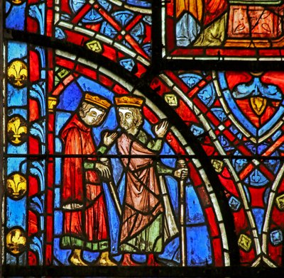 Zwei der Heiligen Drei Könige nähern sich Herodes von French School