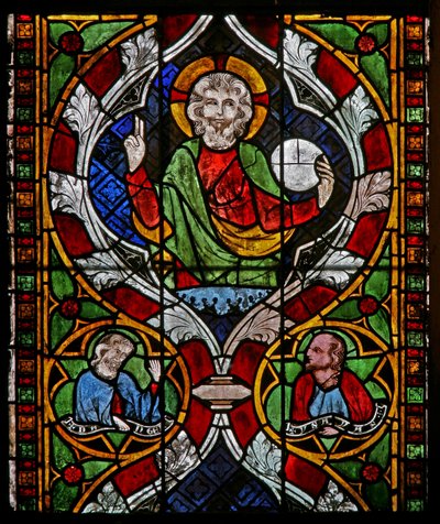 Fenster N-chapA mit Christus von French School
