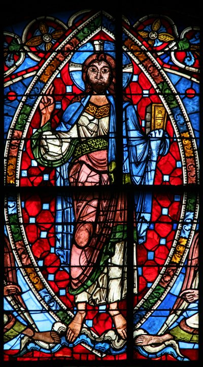 Fenster Nr. 0, Darstellung der Himmelfahrt von French School