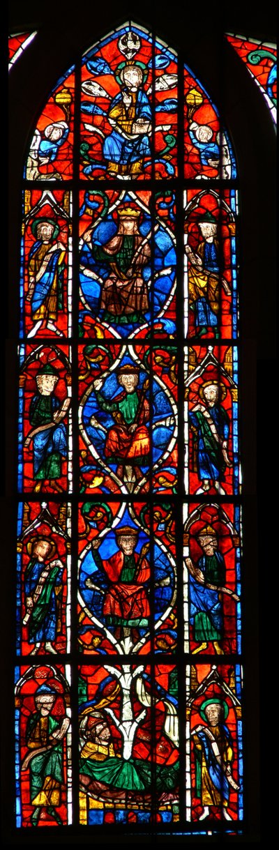 Fenster w110 zeigt den Jessebaum von French School
