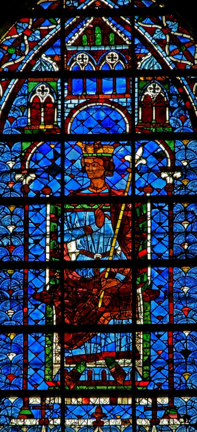 Fenster w122, einen König darstellend von French School