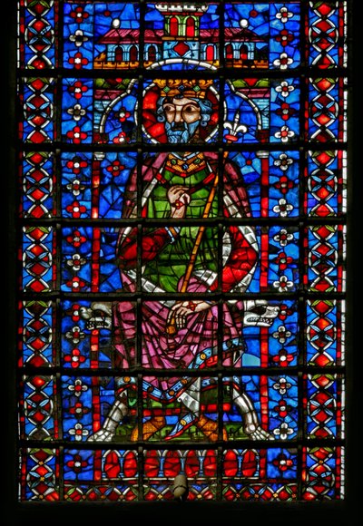 Fenster w127 (untere Figur), einen König darstellend von French School