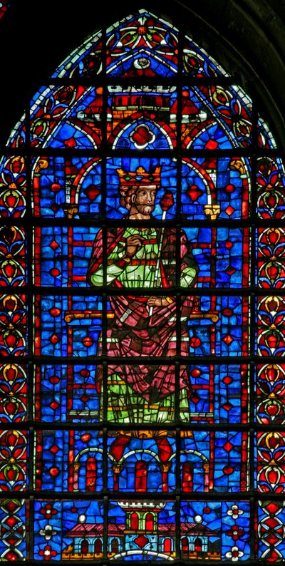 Fenster w127 (obere Figur), einen König darstellend von French School