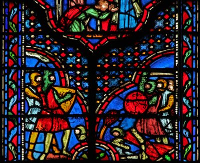 Fenster w14 Eine Kampfszene von French School