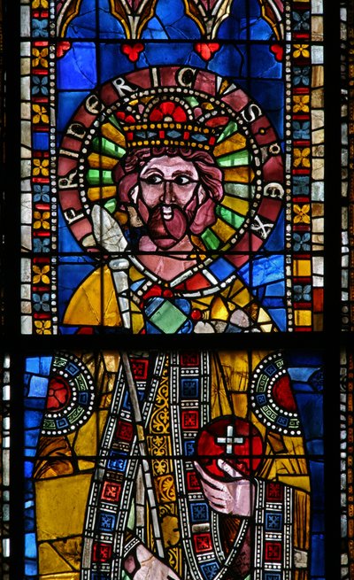 Fenster w15, Kaiser Friedrich I. darstellend von French School