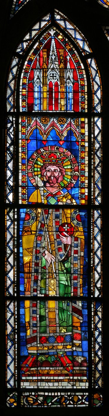 Fenster w15, Kaiser Friedrich I. darstellend von French School
