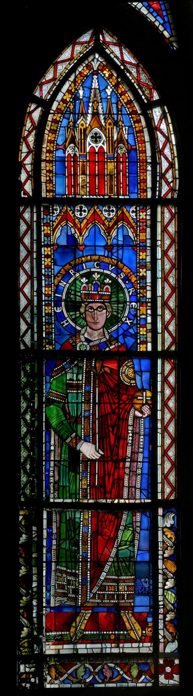 Fenster w15, Kaiser Heinrich I. darstellend von French School