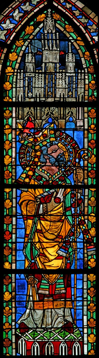 Fenster w205 mit dem heiligen Abrogastius von French School