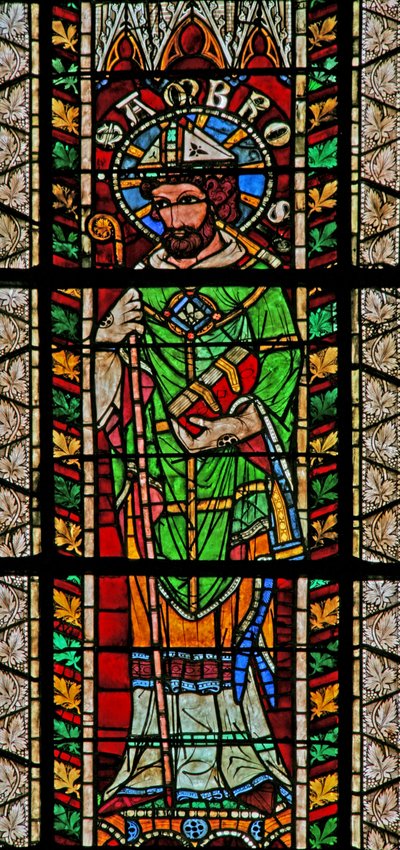 Fenster w207 mit St. Ambrosius von French School