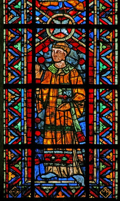Fenster w207, einen Kleriker darstellend von French School