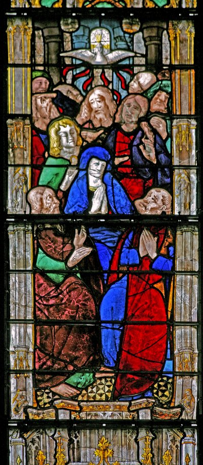 Fenster w8, Pfingsten von French School