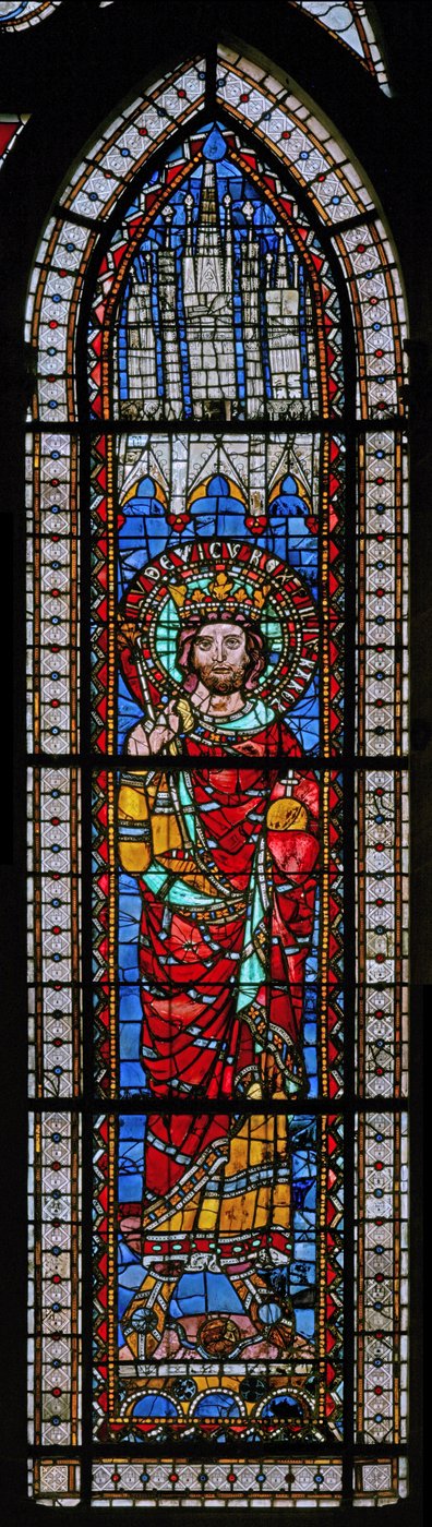 Fenster w9 mit Ludwig dem Frommen von French School