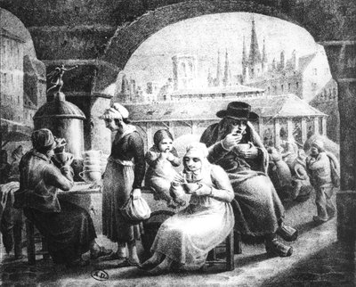 Frau, die Kaffee verkauft, ca. 1820 von French School