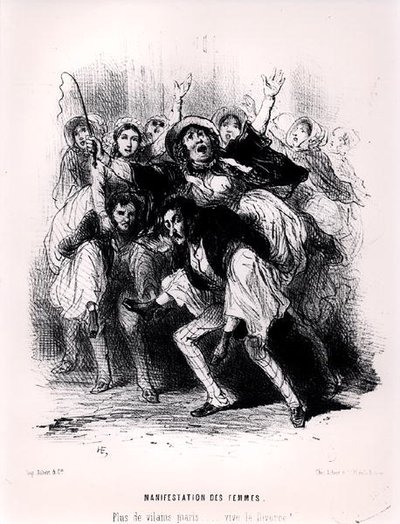 Frauen demonstrieren von French School