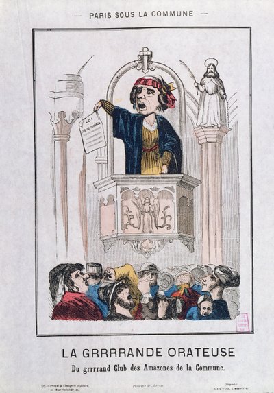 Frauenclub während der Kommune, 1871 von French School
