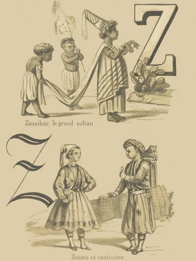 Z: Sansibar, der große Sultan / Zuave und Kantiniere von French School
