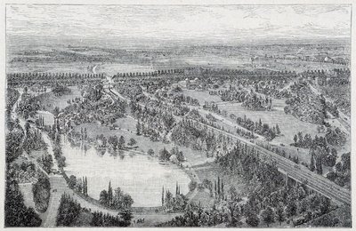 Luftaufnahme des Parc du Montsouris von French School