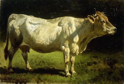 Kuh in einer Landschaft von Friedrich Johann Voltz