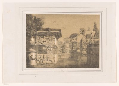 Architekturfantasie mit antiken Elementen von Friedrich von Gärtner