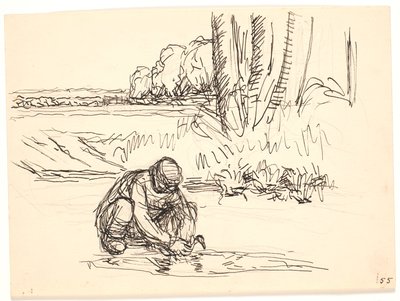 Bonden auf dem Eis von Fritz Syberg