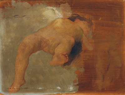 Liegender Putto von Gabriel Ferrier