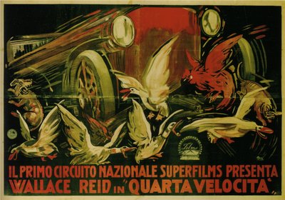 Wallace Reid im Film Double Speed, 1920 von Gabriele Galantara