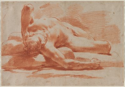 Liegender männlicher Akt, zweite Hälfte des 18. Jahrhunderts von Gaetano Gandolfi