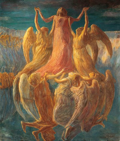 Himmelfahrt von Gaetano Previati (1852-1920) von Gaetano Previati