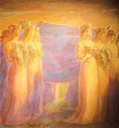 Begräbnis einer Jungfrau von Gaetano Previati