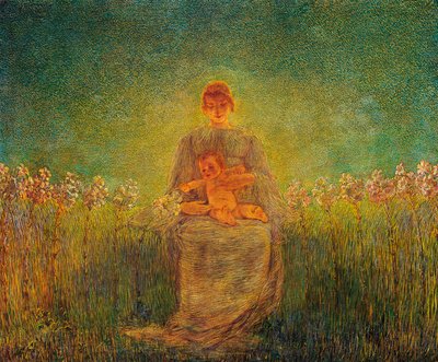 Madonna der Lilien von Gaetano Previati