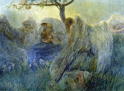 Maternità, Gemälde von Gaetano Previati von Gaetano Previati