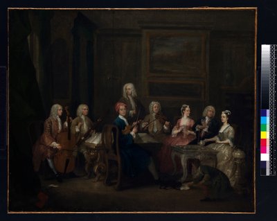 Eine musikalische Gesellschaft: die Familie Mathias, um 1730 von Gawen Hamilton
