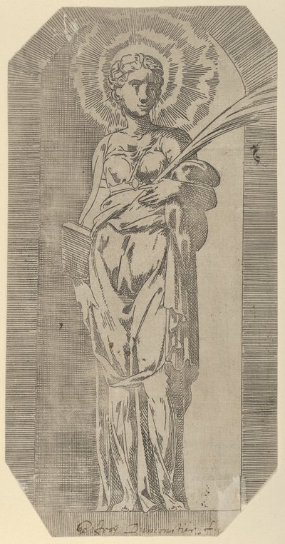 Eine weibliche Heilige, 16. Jahrhundert von Geoffroy Dumoûtier